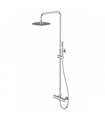 External single lever shower 2 ways  mixer with adjustable shower column,  inox shower head ø 250 and shower kit